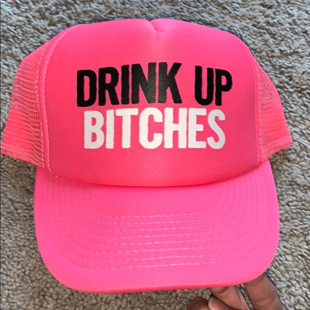 🎉 2xHP 🎉 Drink Up Bitches Hot Pink Hat - Picture 9 of 10